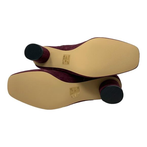 Draper James Bethany Suede Cylinder Heel Bootie Burgundy Size 9 NWT $175 MSRP - Picture 9 of 9